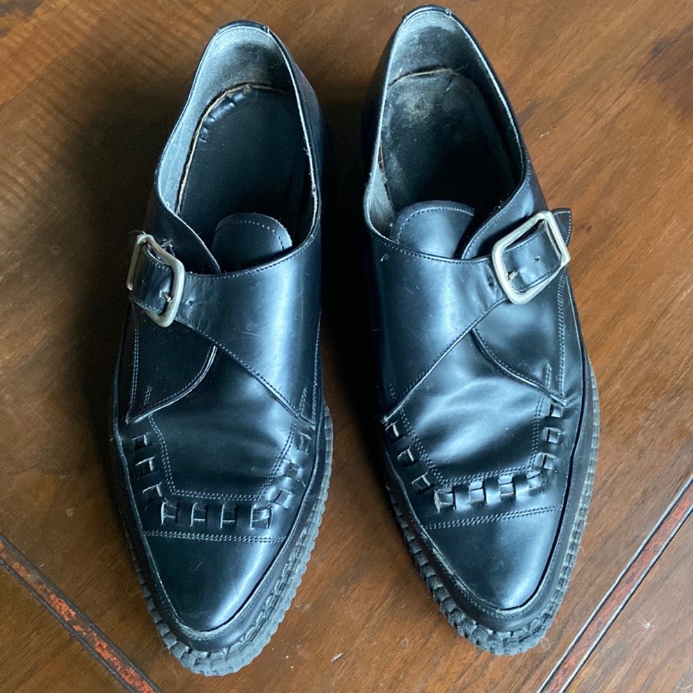 Vintage Leather Buckle Creepers Size 10